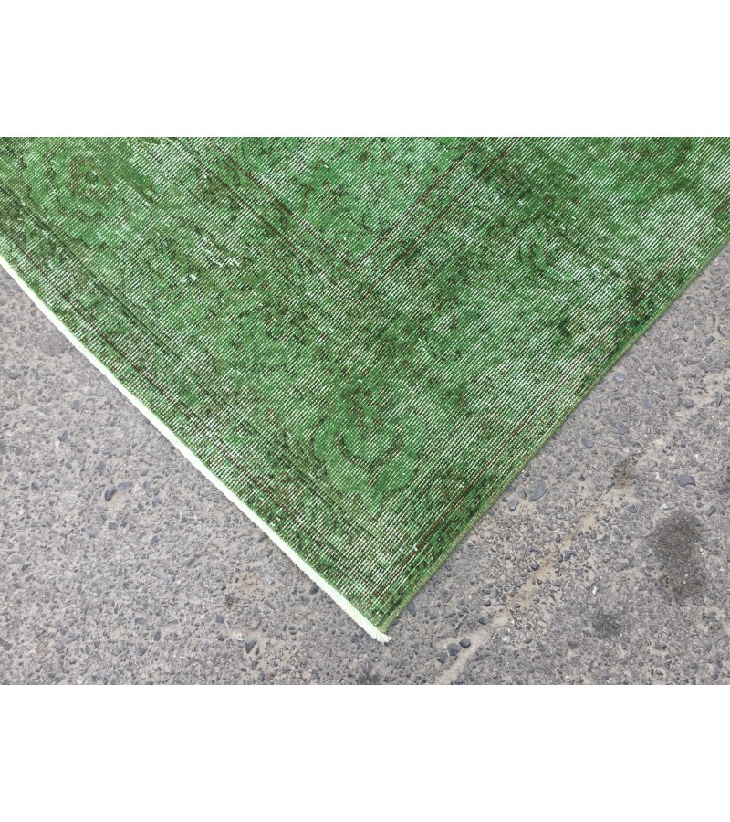 7x10 home decor rug, rustic green brown rug, 6'10 X 9'10 bedroom rug