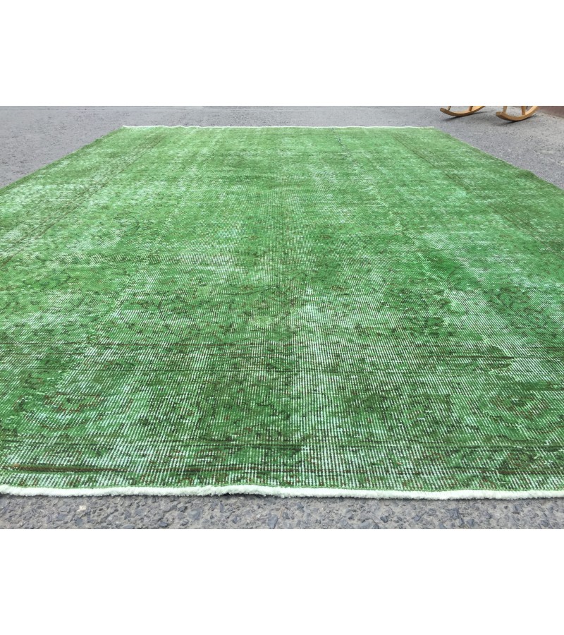 7x10 home decor rug, rustic green brown rug, 6'10 X 9'10 bedroom rug