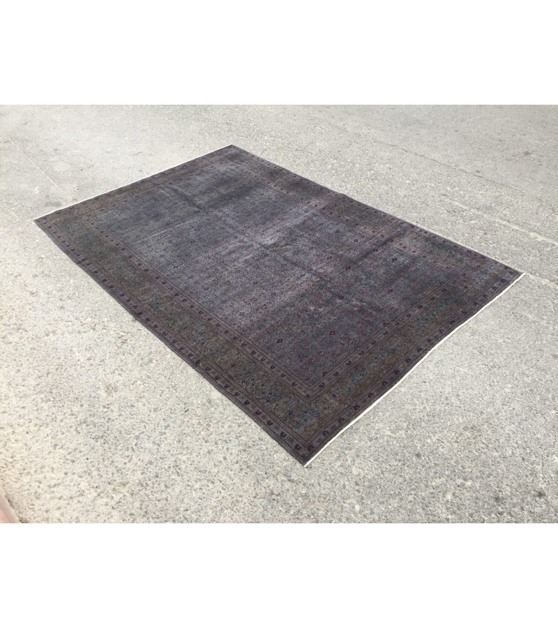 5x7 dark deco dining room rug, distressed rug, retro bedroom rug