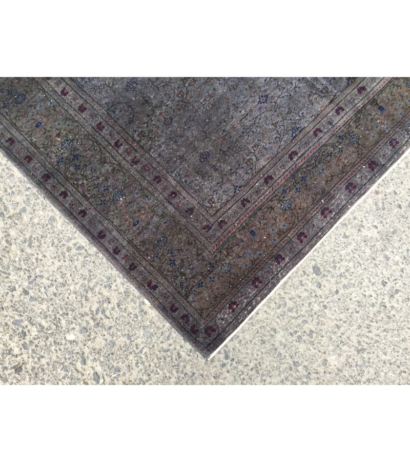 5x7 dark deco dining room rug, distressed rug, retro bedroom rug