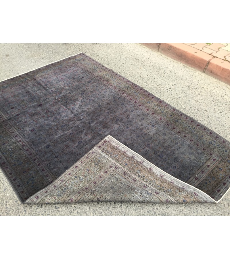 5x7 dark deco dining room rug, distressed rug, retro bedroom rug