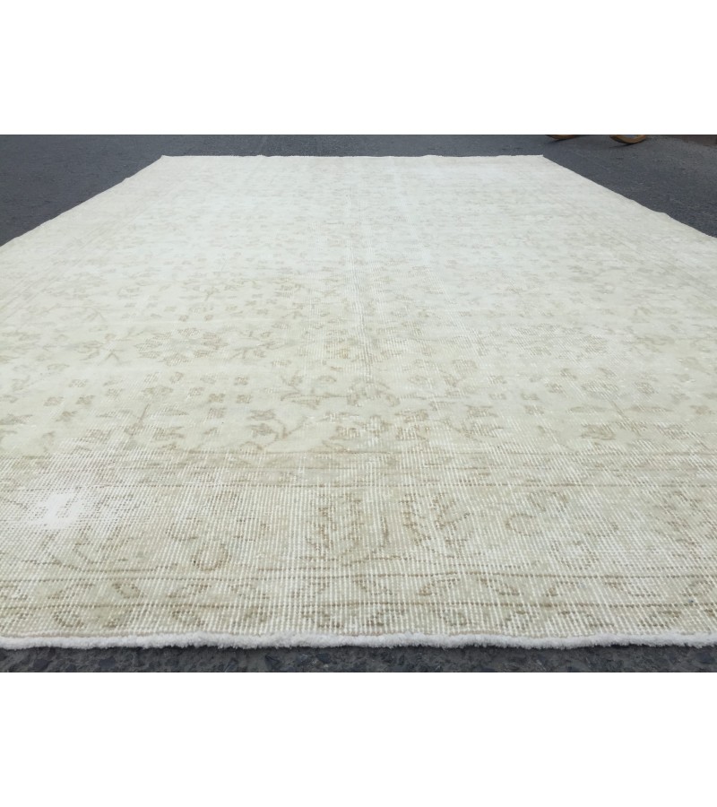 7x10 rug for living room, retro bedroom rug, dining room rug, 6'6 X 9'11 Ivory Area Rug