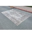 6x10 hand woven rug, grey brown office rug, Turkish rug ,6'1 X 9'6 Handmade Rug