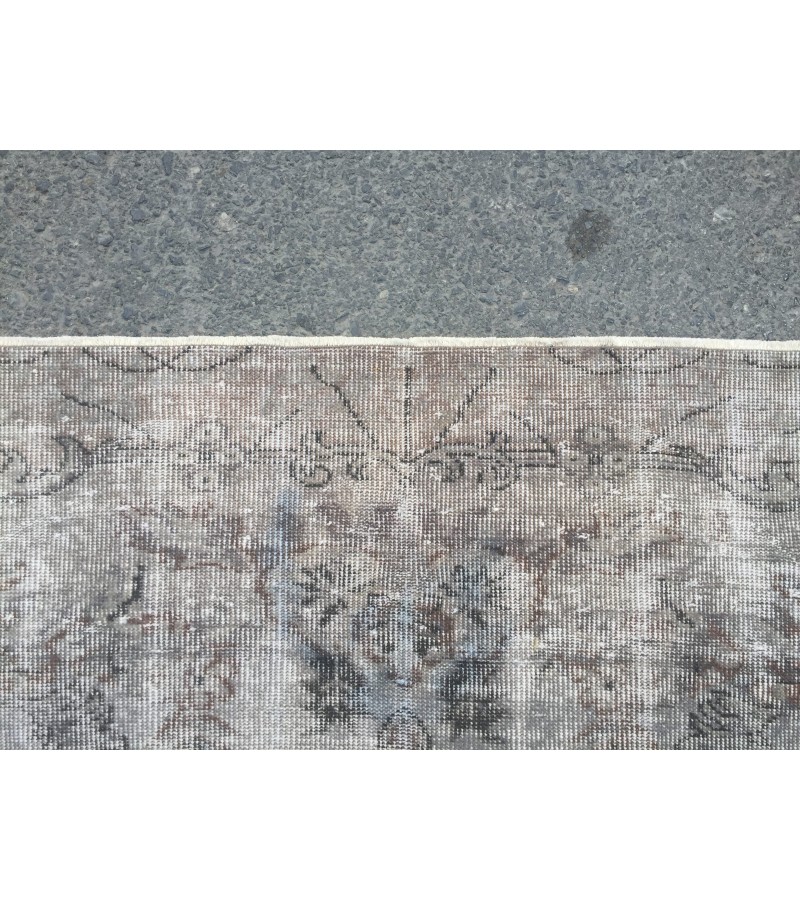 6x10 hand woven rug, grey brown office rug, Turkish rug ,6'1 X 9'6 Handmade Rug