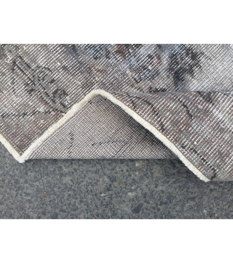 6x10 hand woven rug, grey brown office rug, Turkish rug ,6'1 X 9'6 Handmade Rug