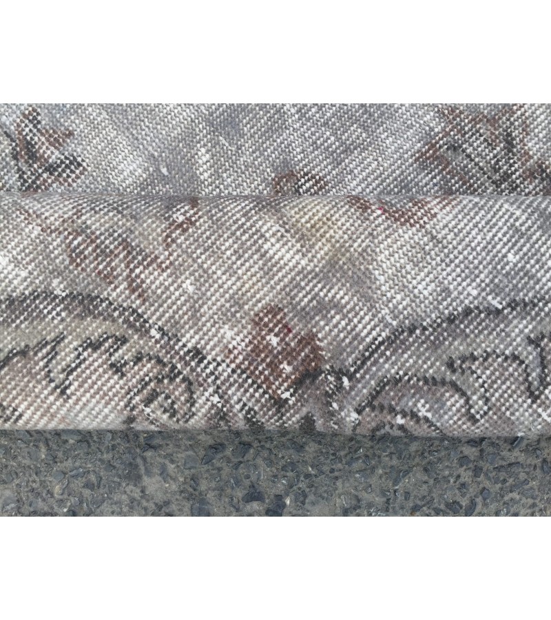 6x10 hand woven rug, grey brown office rug, Turkish rug ,6'1 X 9'6 Handmade Rug