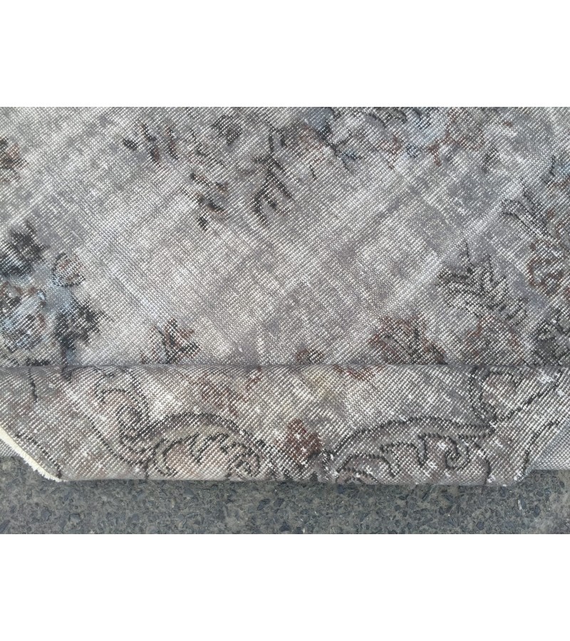 6x10 hand woven rug, grey brown office rug, Turkish rug ,6'1 X 9'6 Handmade Rug