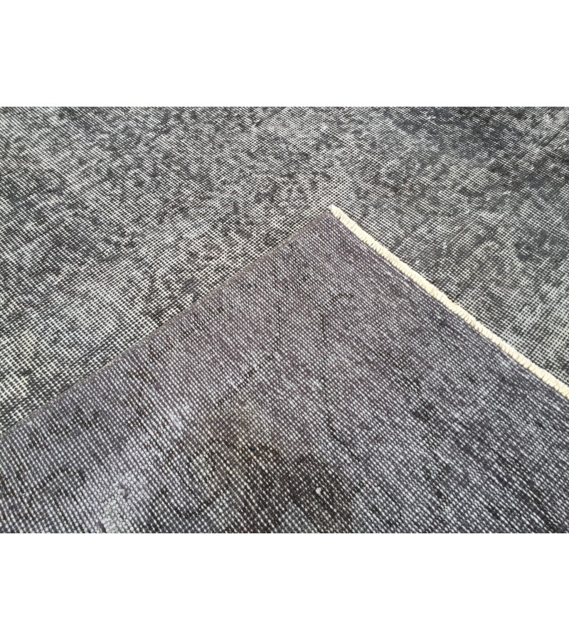 6x10 faded pattern gray rug, Turkish Rug, retro rug, 6'1 X 9'11 Handmade Rug