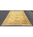 7x10 yellow green bedroom rug, abstract rug, 6'6 X 9'7 hand woven rug, area rug