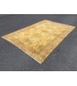 7x10 yellow green bedroom rug, abstract rug, 6'6 X 9'7 hand woven rug, area rug