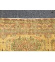 7x10 yellow green bedroom rug, abstract rug, 6'6 X 9'7 hand woven rug, area rug