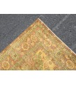7x10 yellow green bedroom rug, abstract rug, 6'6 X 9'7 hand woven rug, area rug