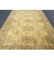 7x10 yellow green bedroom rug, abstract rug, 6'6 X 9'7 hand woven rug, area rug