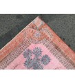 7x10 rug for living room, hand woven rug, , 7'1 X 9'11 Turkish green pink orange area rug