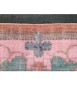7x10 rug for living room, hand woven rug, , 7'1 X 9'11 Turkish green pink orange area rug