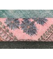 7x10 rug for living room, hand woven rug, , 7'1 X 9'11 Turkish green pink orange area rug