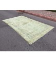 6x10 distressed green rug, ,Area rug, 5'9 X 9'6 Rug for bedroom, Boho rug