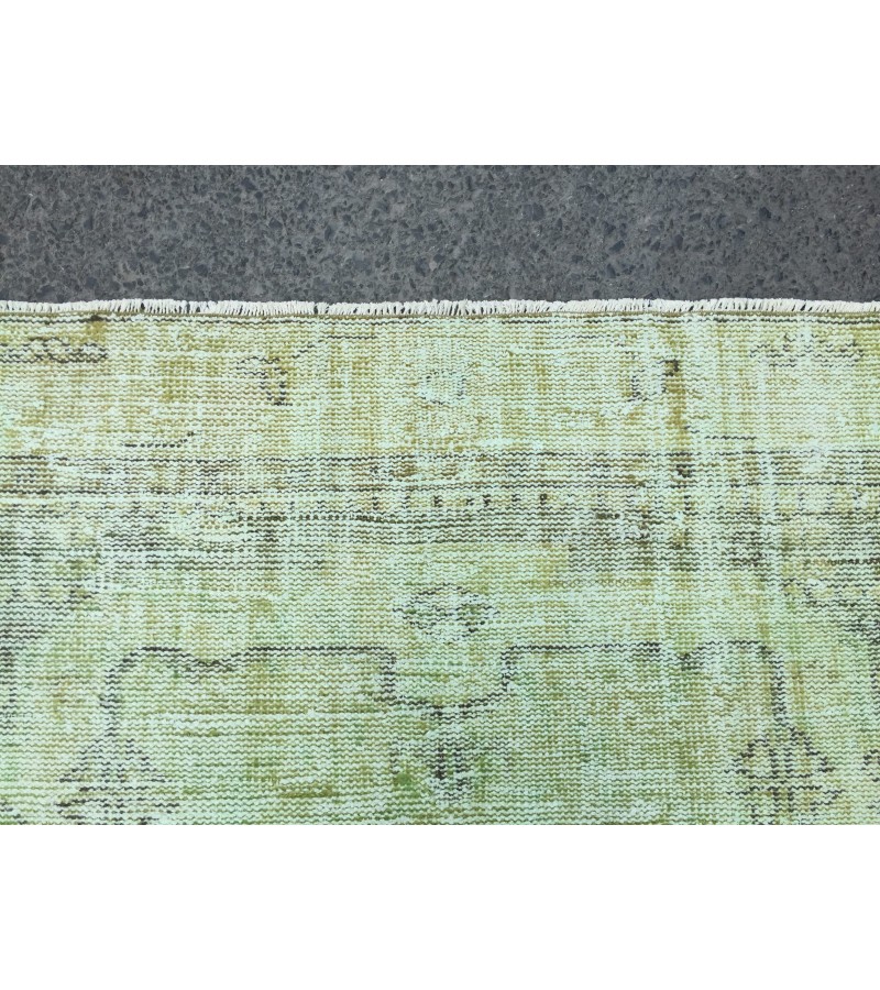 6x10 distressed green rug, ,Area rug, 5'9 X 9'6 Rug for bedroom, Boho rug