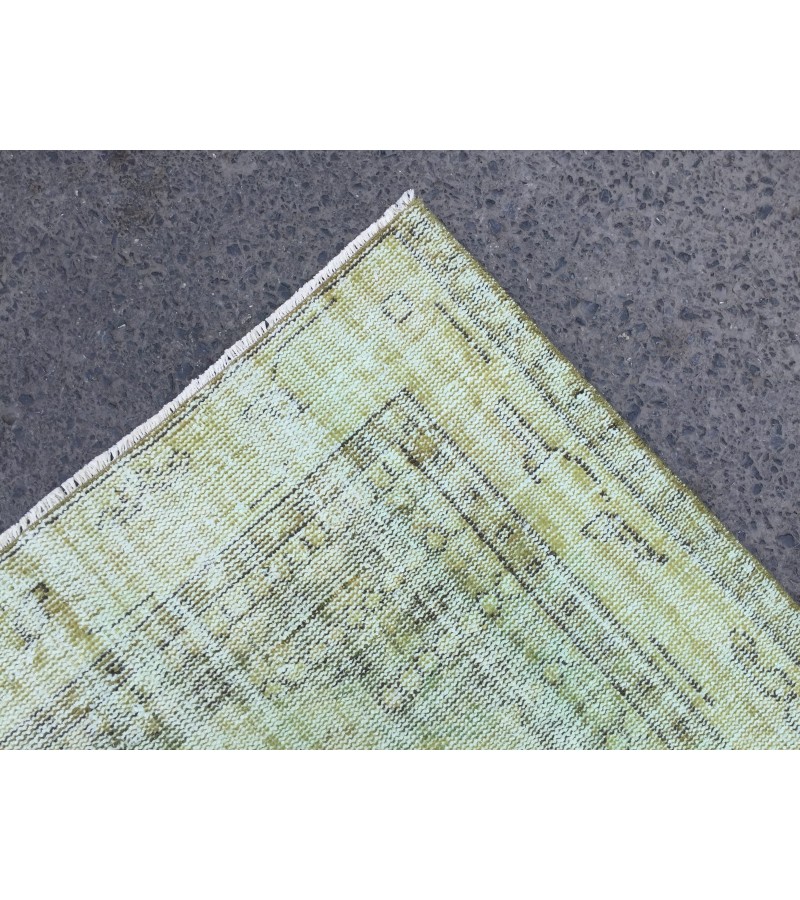 6x10 distressed green rug, ,Area rug, 5'9 X 9'6 Rug for bedroom, Boho rug