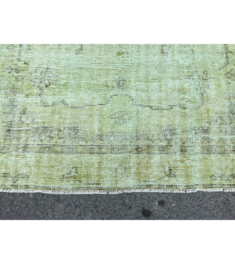 6x10 distressed green rug, ,Area rug, 5'9 X 9'6 Rug for bedroom, Boho rug