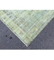 6x10 distressed green rug, ,Area rug, 5'9 X 9'6 Rug for bedroom, Boho rug