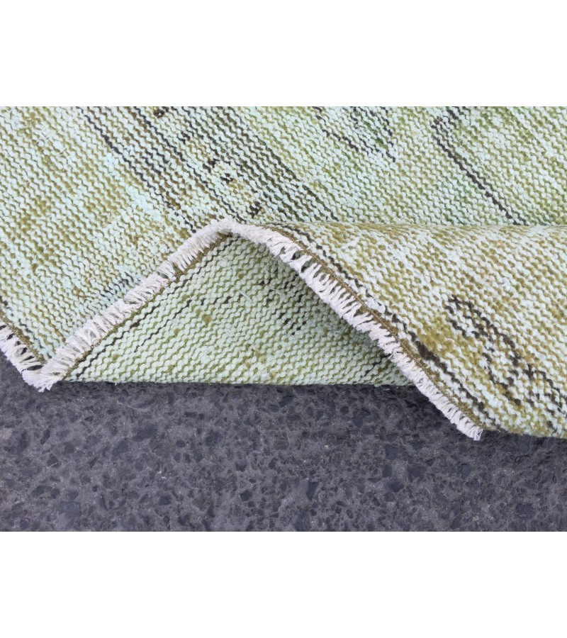 6x10 distressed green rug, ,Area rug, 5'9 X 9'6 Rug for bedroom, Boho rug