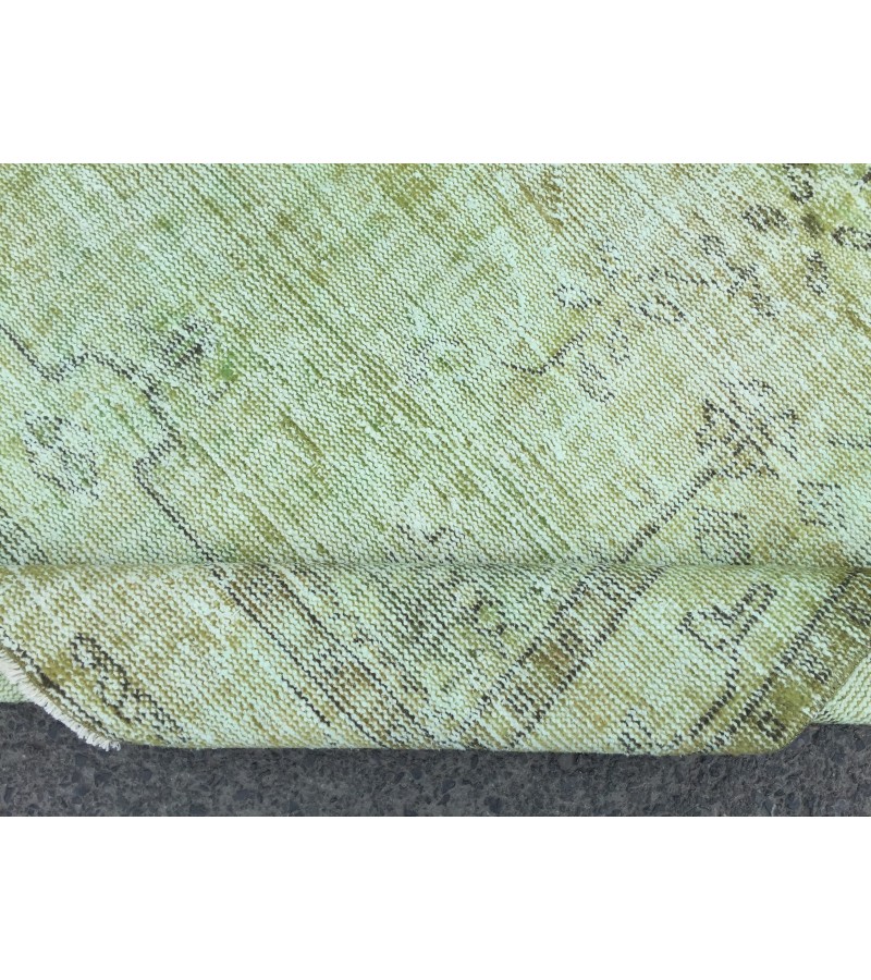 6x10 distressed green rug, ,Area rug, 5'9 X 9'6 Rug for bedroom, Boho rug