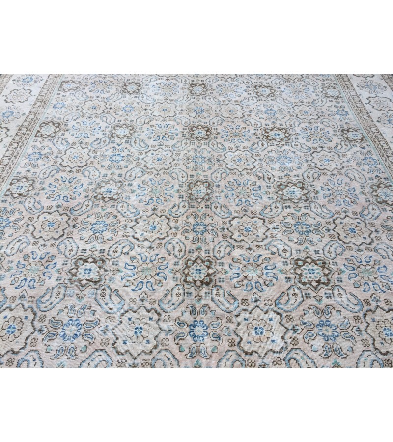 10x13 retro area rug, Persian living room rug, 9'6 X 12'7 woven rug