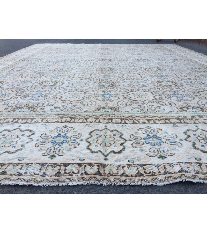 10x13 retro area rug, Persian living room rug, 9'6 X 12'7 woven rug