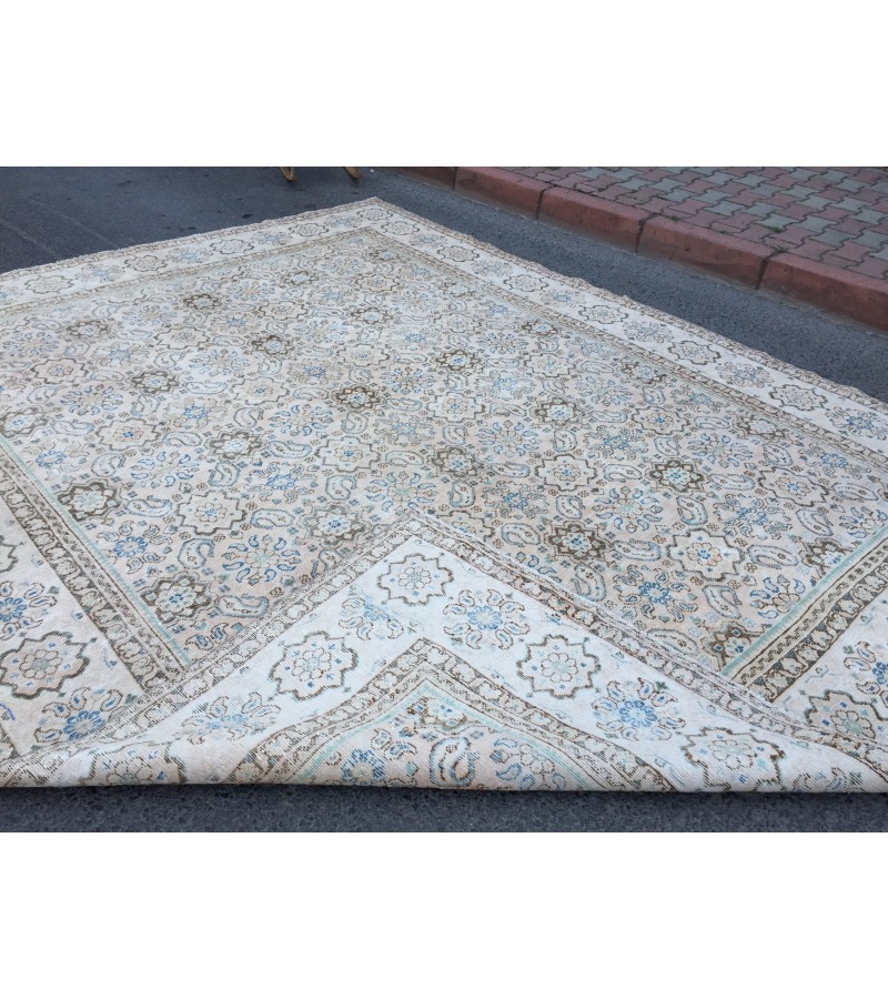10x13 retro area rug, Persian living room rug, 9'6 X 12'7 woven rug
