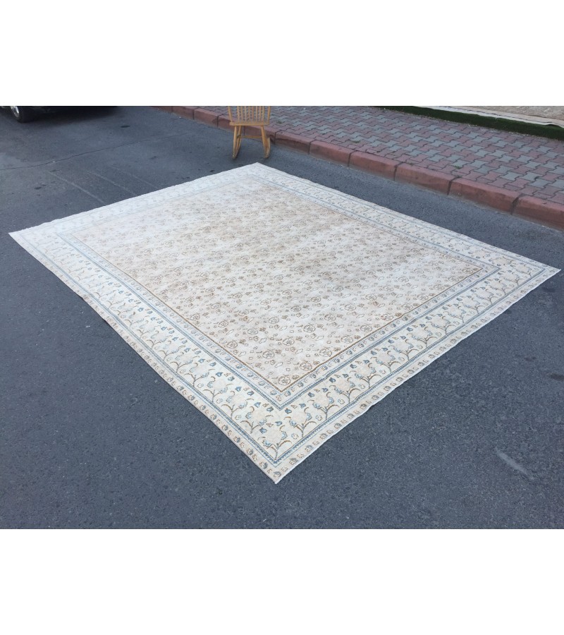 9x12 Persian handmade living room rug , Bedroom Rug, 9'3 X 12'1 Vintage wool rug