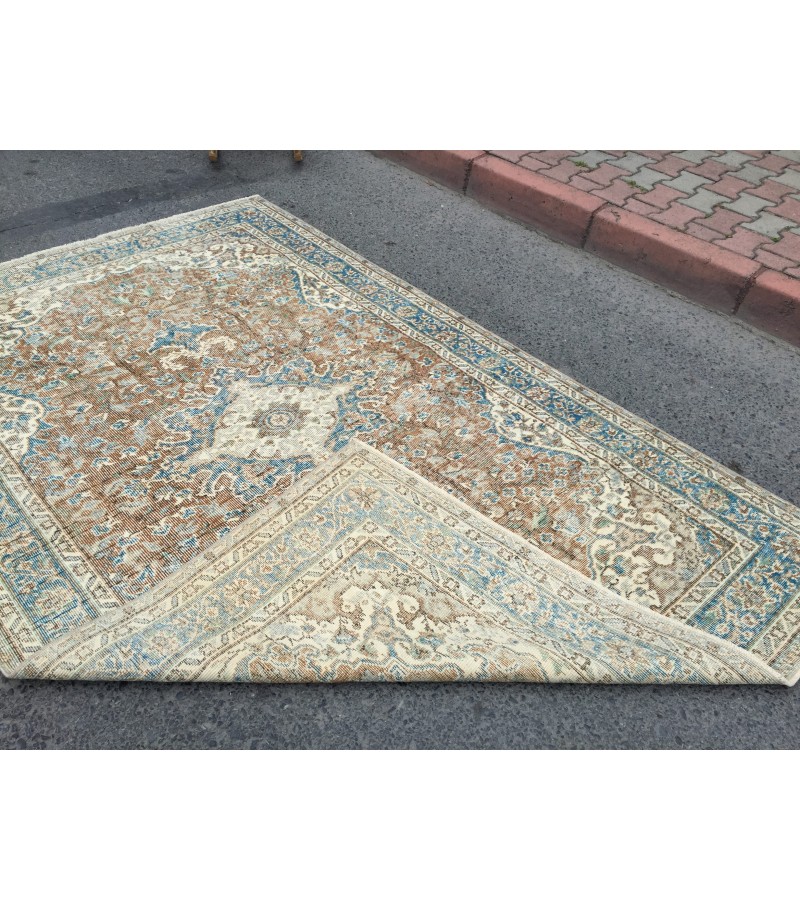 6x9 home decor rug, bedroom rug, retro rug , vintage rug , 5'8 X 8'10 Turkish rug