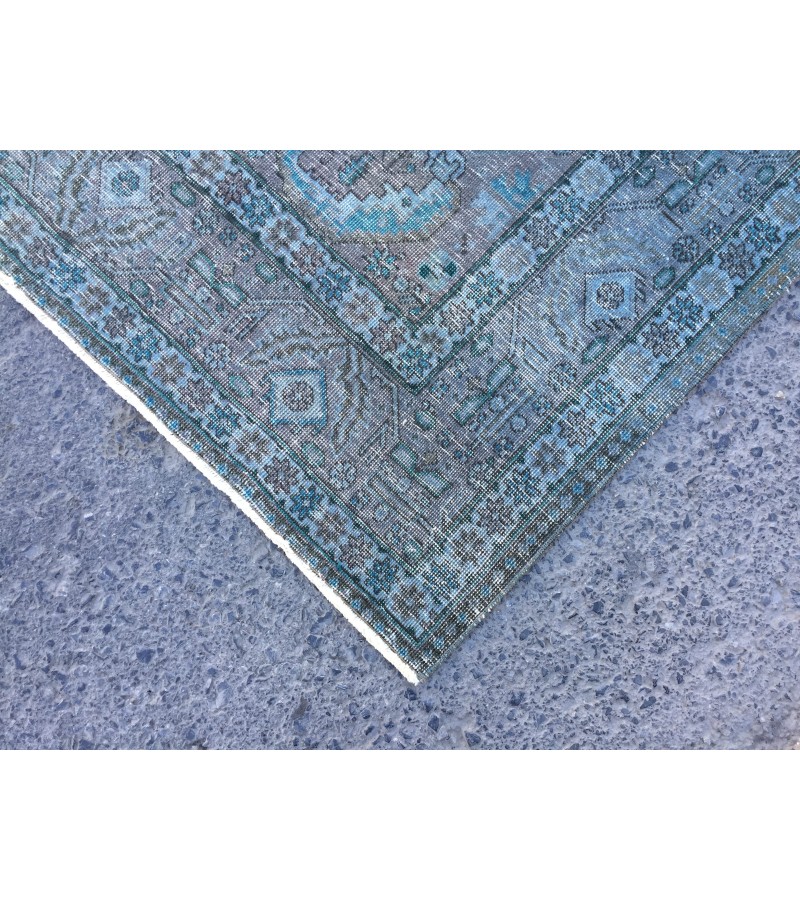 8x10 vintage nomadic rug, distressed rug, rug for living room, 7'6 X 10'3 Area Rug