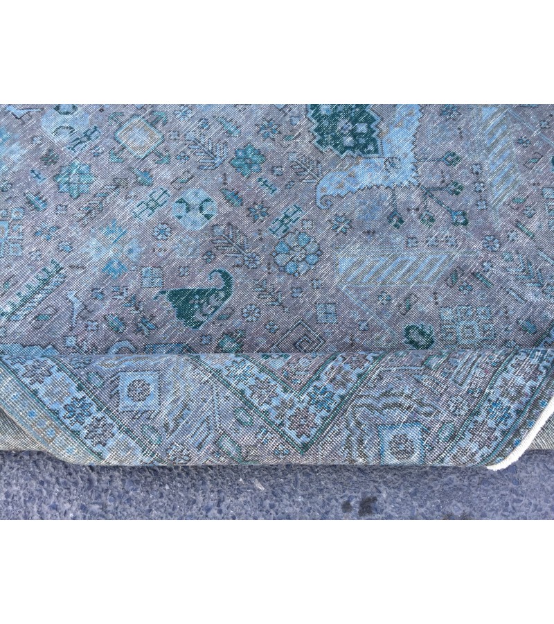 8x10 vintage nomadic rug, distressed rug, rug for living room, 7'6 X 10'3 Area Rug