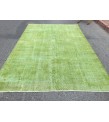 6x10 simple pattern green rug, dining room rug, bed plan rug, 6'5 X 9'10 Boho rug