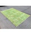 6x10 simple pattern green rug, dining room rug, bed plan rug, 6'5 X 9'10 Boho rug