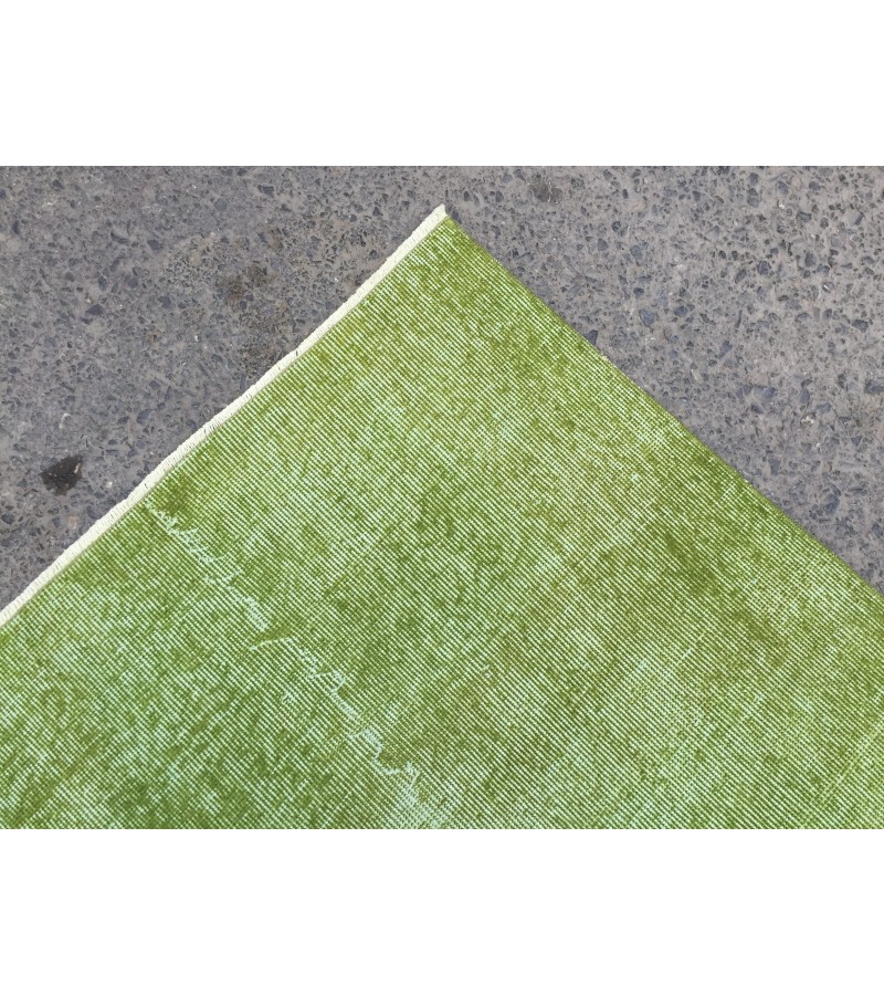 6x10 simple pattern green rug, dining room rug, bed plan rug, 6'5 X 9'10 Boho rug