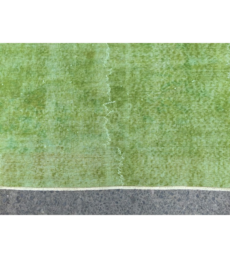 6x10 simple pattern green rug, dining room rug, bed plan rug, 6'5 X 9'10 Boho rug