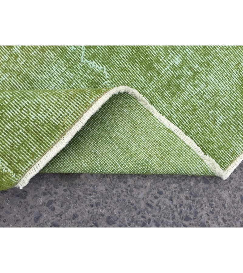 6x10 simple pattern green rug, dining room rug, bed plan rug, 6'5 X 9'10 Boho rug