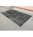 5x9 distressed farmhouse rug, vintage Turkish rug , 5'1 x 9'4 black brown rug