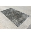 5x9 distressed farmhouse rug, vintage Turkish rug , 5'1 x 9'4 black brown rug