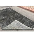 5x9 distressed farmhouse rug, vintage Turkish rug , 5'1 x 9'4 black brown rug