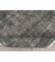 5x9 distressed farmhouse rug, vintage Turkish rug , 5'1 x 9'4 black brown rug