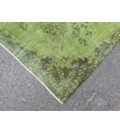5x9 rustic green brown rug, oriental Turkish rug, 5'4 X 9'1 Boho rug