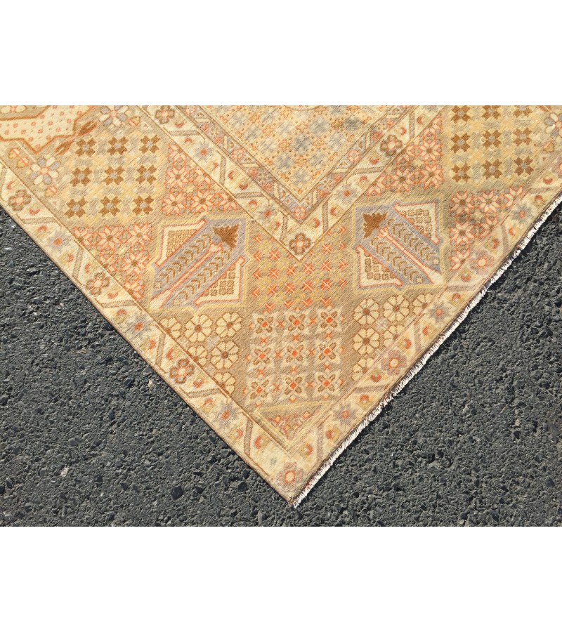 10x13 retro Turkish rug,wool woven rug, 9'6 x 12'9 Area rug, vintage rug, Living room rug, Bedroom rug