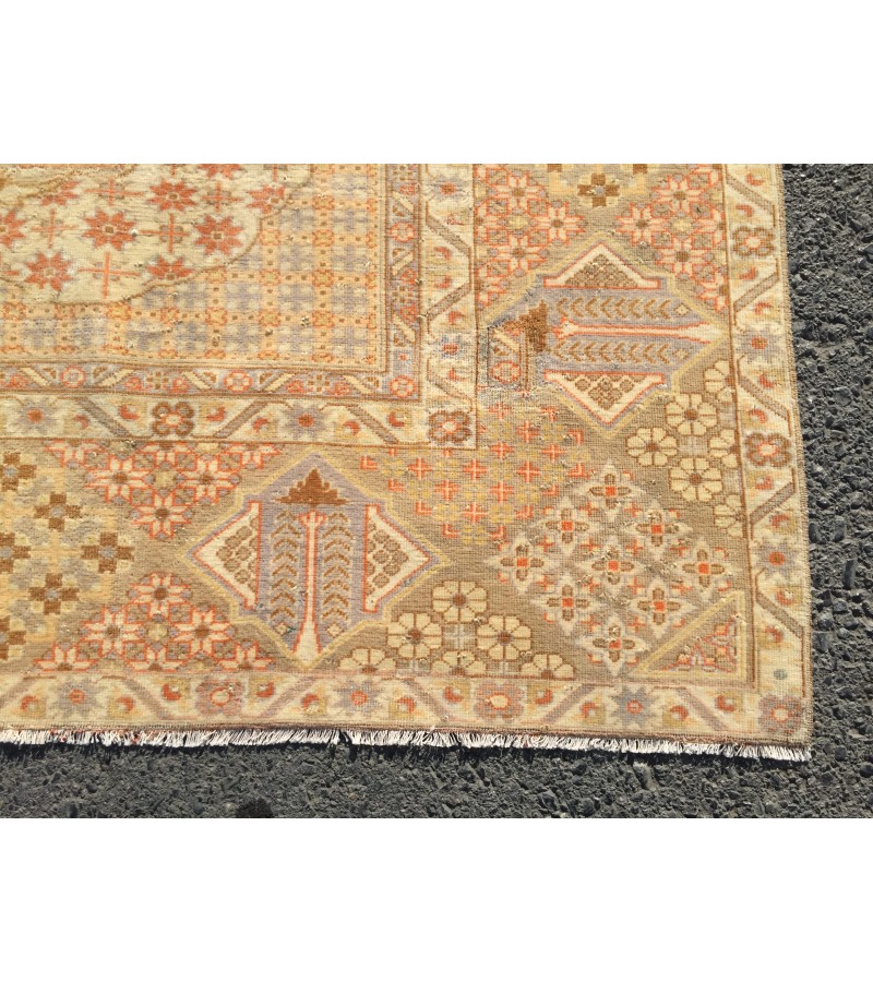 10x13 retro Turkish rug,wool woven rug, 9'6 x 12'9 Area rug, vintage rug, Living room rug, Bedroom rug