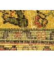 7x10 bohemian rug, oriental rug, yellow red rug, 6'8 X 10'2, Handmade vintage rug