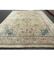 9x13 70's handmade rug beige with hint of pink, Vintage Rug , 9'4 X 13'1 Bedroom Rug, Living Room Rug
