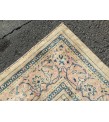 9x13 70's handmade rug beige with hint of pink, Vintage Rug , 9'4 X 13'1 Bedroom Rug, Living Room Rug