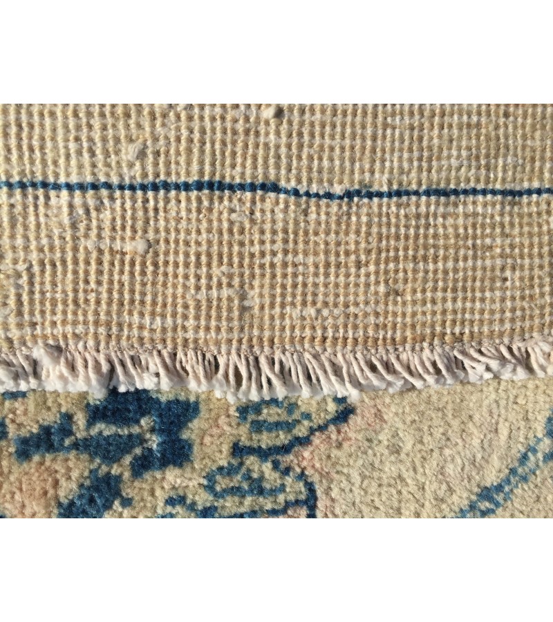 9x13 70's handmade rug beige with hint of pink, Vintage Rug , 9'4 X 13'1 Bedroom Rug, Living Room Rug